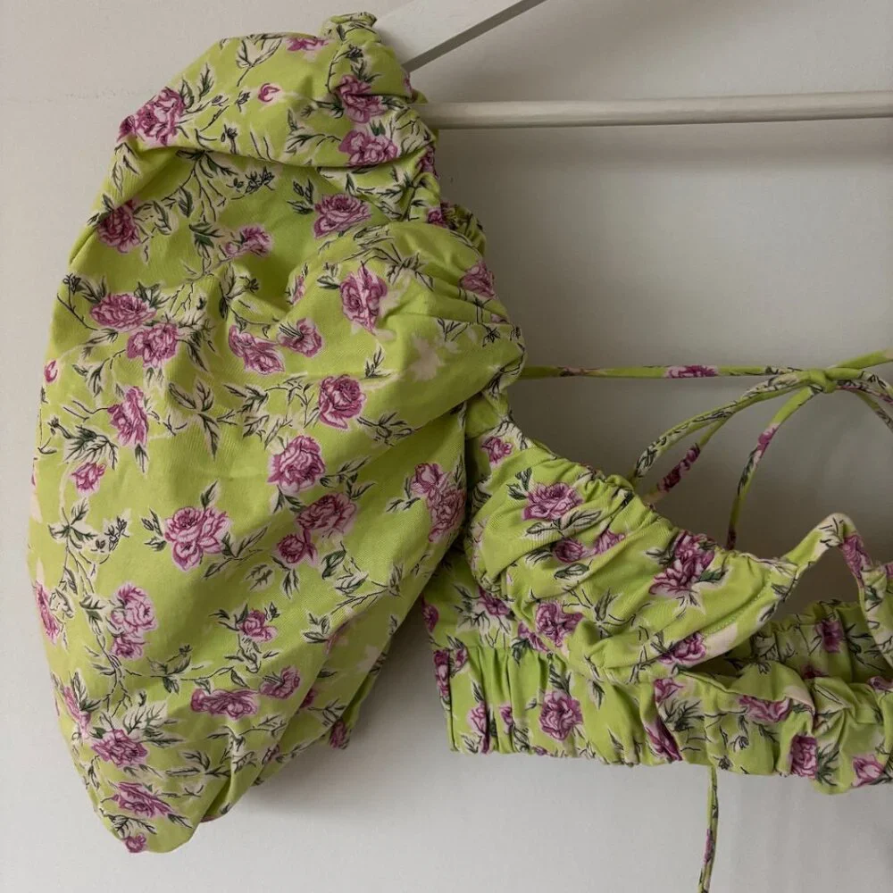 Zara Floral Top sz XS/S - Picture 3 of 5